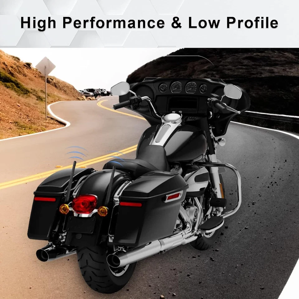 Paquete de 2 antenas cortas de motocicleta de 7" para Harley Davidson 1989-2022 Street Road Foto 4 de 4