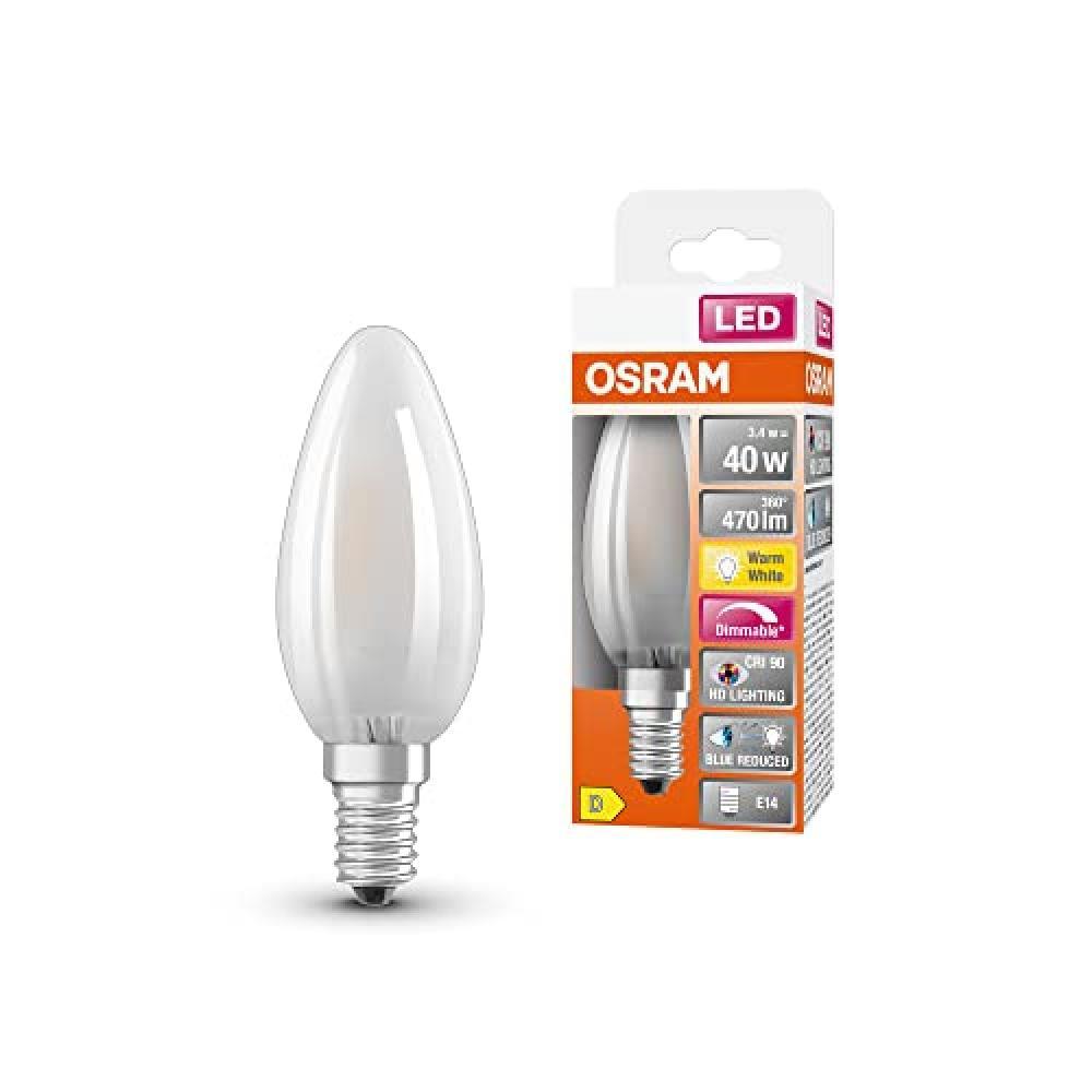 (TG. 40W-Replacement) Osram Lamps Lampada LED, Forma a Candela, E14, 3.4 Watt, B