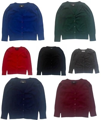 Mädchen Next School Cardigan V-Ausschnitt Baumwolle marineblau rot grün blau schwarz kastanienbraun