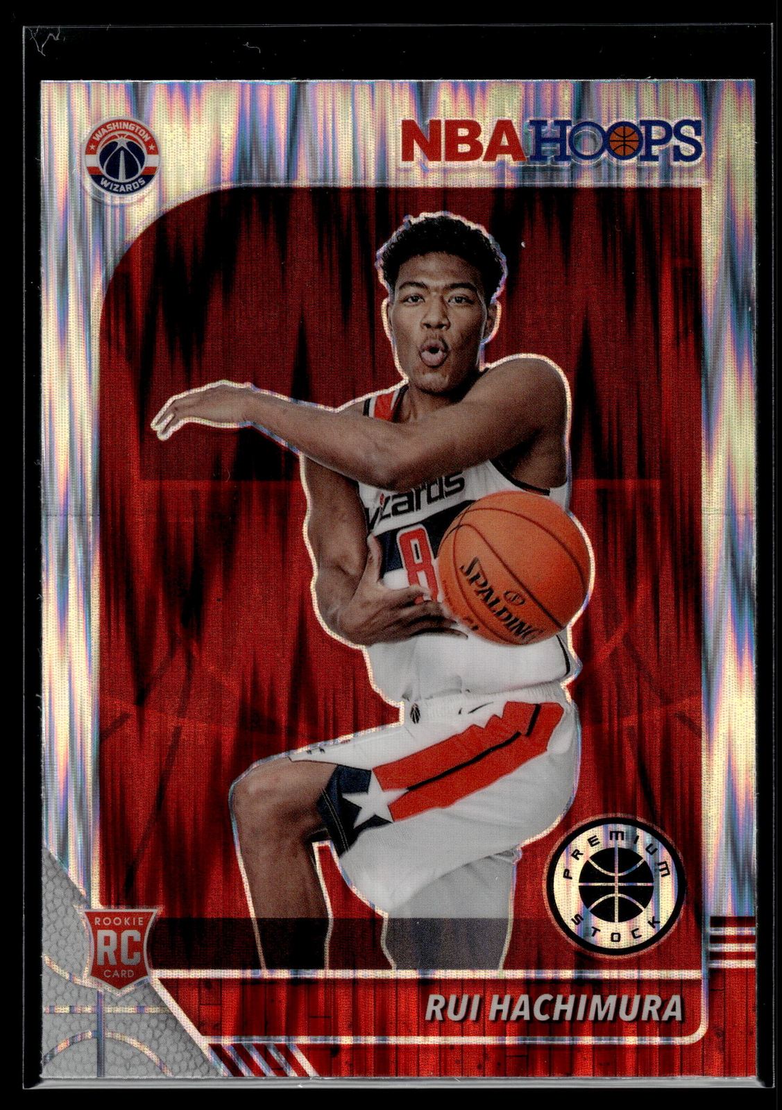 Rui Hachimura 2019 Hoops Premium Stock Flash Prizm Rookie Card  #206
