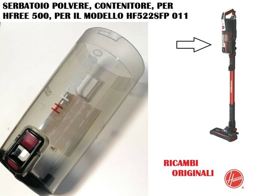 CONTENITORE POLVERE SERBATOIO ASPIRAPOLVERE H-FREE 500 HOOVER HF522SFP 011  | eBay