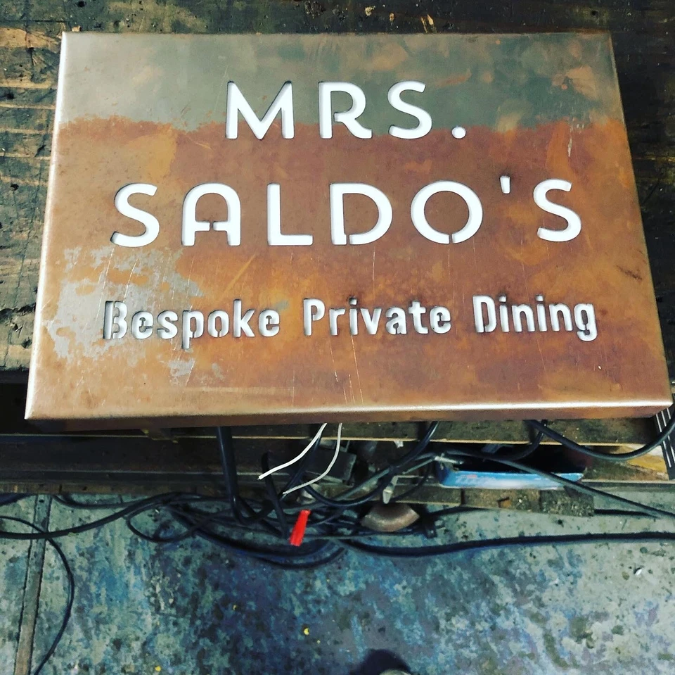 Illuminated LED Rusted Steel House Mail Box Signs Plaques Custom Made Laser Cut  - Image 3 of 3