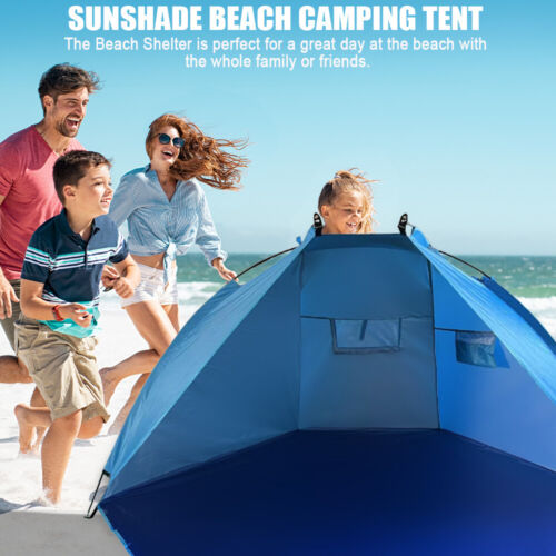 Strandmuschel Wurfzelt Pop up Quick Automatik Beach Tent Sonnenschutz UV 50+ - Bild 5 von 20