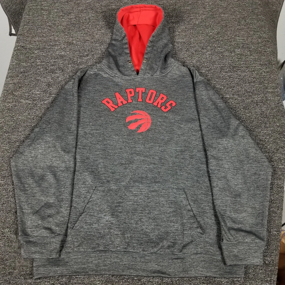 Toronto Raptors Mens Medium Hoodie Fanatics Grey Basketball New