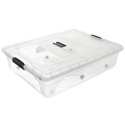 ORION UNTERBETTBOX mit Rollen / Unterbettkommode niedrig XXL 50l 80x60x20cm