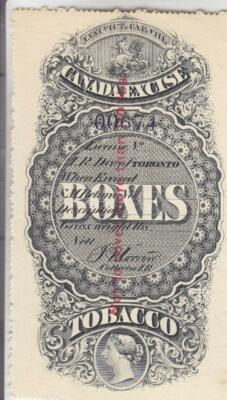 Canada: Customs Tobacco Stamp, Brandon #M-129, Mint (36873)