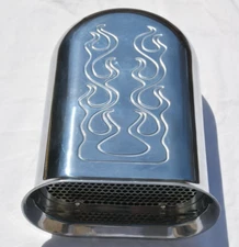 14" Aluminum Hilborn Style Flamed Fire Hood Scoop Air Cleaner 4 Barrel Carb