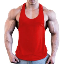 Gym Men's Bodybuilding Tank Top Sleeveless Fitness Vest Muscle Workout Stringer