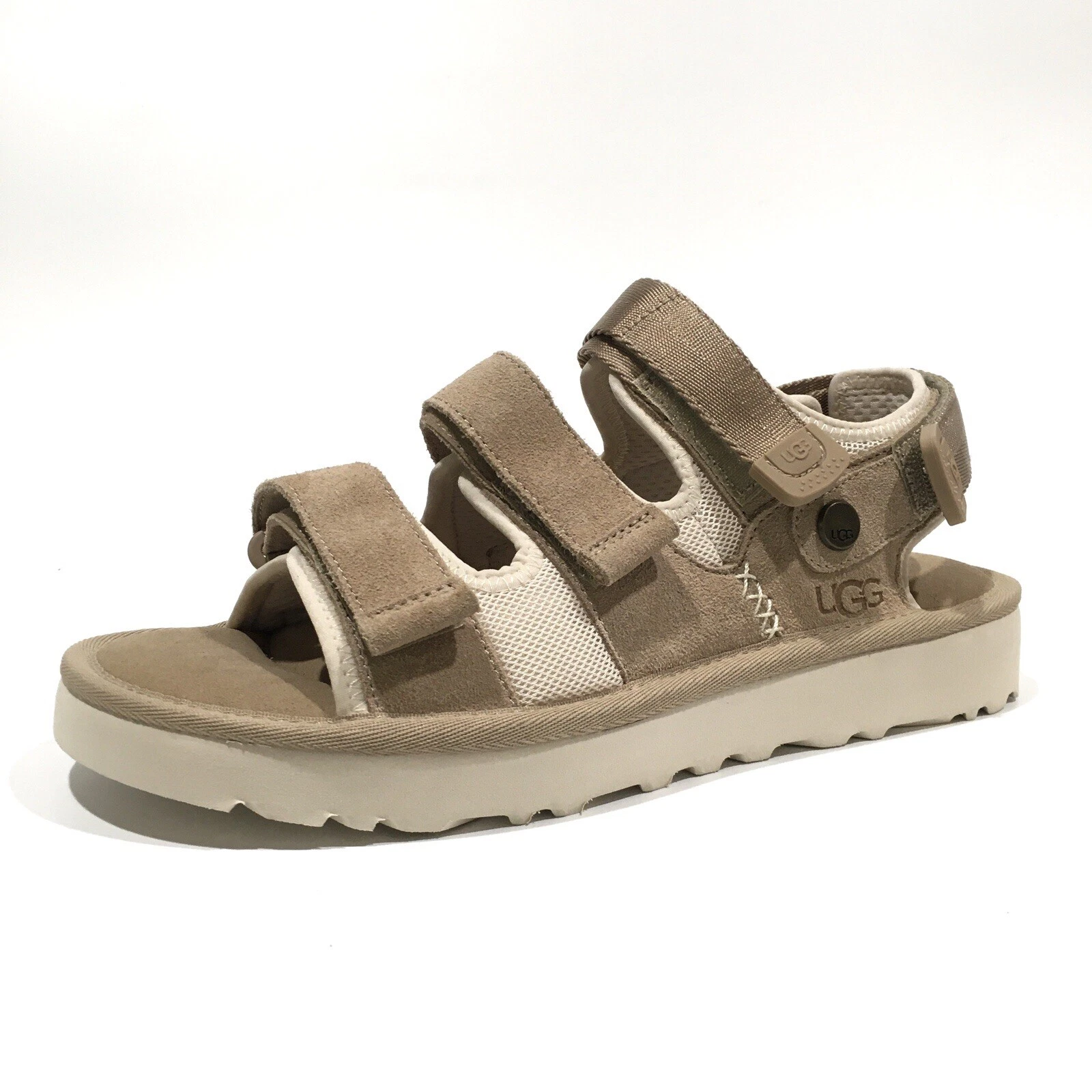 SANDALI SPORTIVI UOMO UGG GOLDENCO MULTISTRAP SABBIA SCAMOSCIATA UOMO US 9 NUOVI