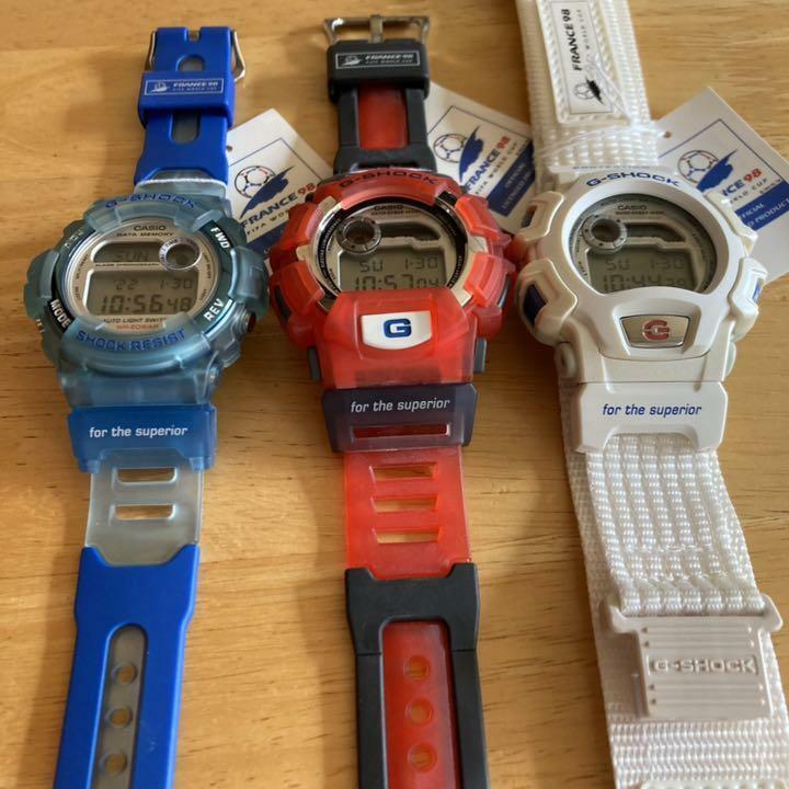 CASIO G-Shock FIFA World Cup France 98 Limited Watch Set of 3 Tricolor