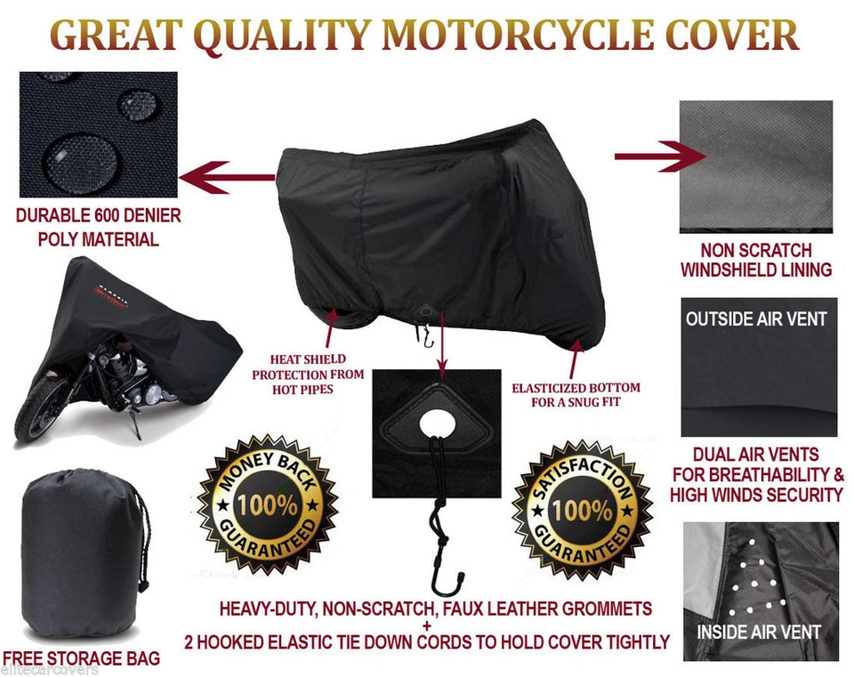 HEAVY-DUTY BIKE MOTORCYCLE COVER Honda Shadow Phantom 2011-2020 VT750C2B - Image 2 of 2