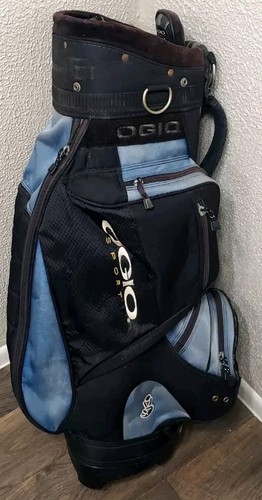 Ogio Sport Golf Cart Bag Black Blue Heavy Duty 6 Way