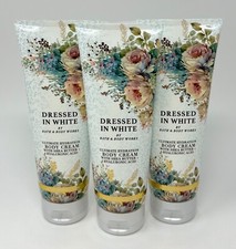 3 BATH BODY WORKS DRESSED IN WHITE ULTIMATE HYDRATION CREAM LOTION 8 OZ SHEA
