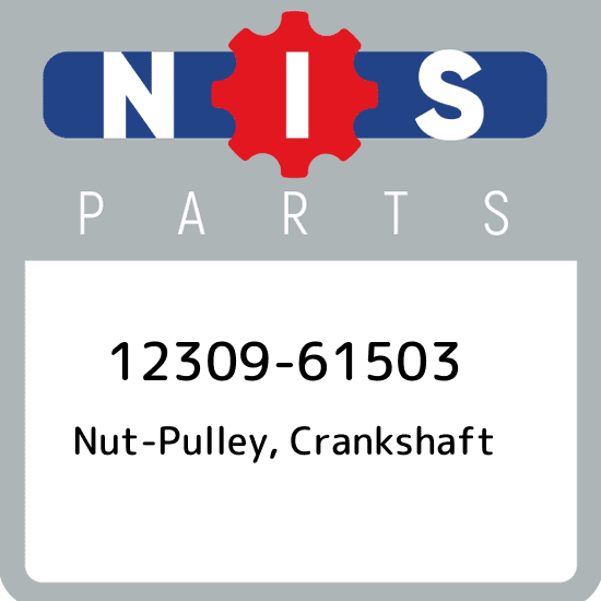 12309-61503 Nissan Nut-pulley Crankshaft 1230961503 Genuine OEM 