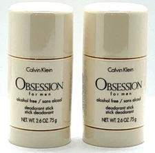 Lot of 2 Pc - Obsession by CK Calvin Klein 2.6 oz Deodorant Stick For Men NEW