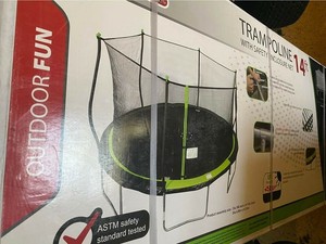 Bounce Pro SportsPower 14ft Trampoline With Safety Enclosure Net | eBay