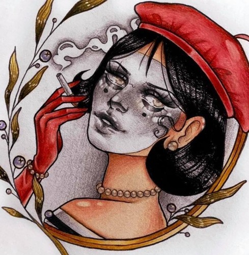 Hand Drawn French Art. Mime - Picture 2 of 2