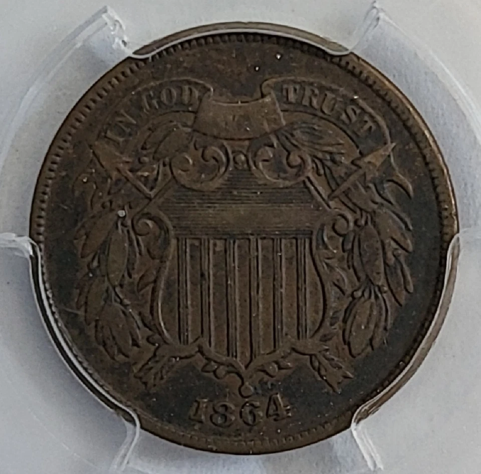 1864 2C PCGS VF 30  j5 - Image 2 of 4