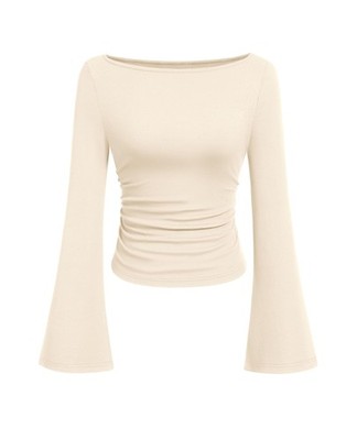 Prettygarden Womens Long Sleeve Shirts 2026 Spring Crop Going Out Tops Casual