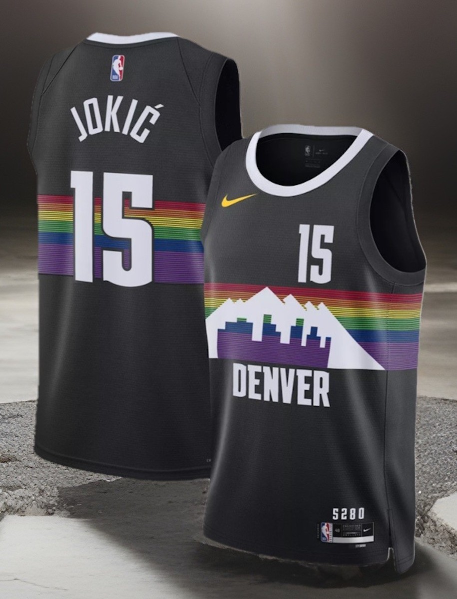 NWT! Denver Nuggets Nikola Jokic #15 City Edition Stitched Jersey