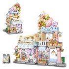 Mini Building Blocks: Flower Shop & Panda Set, 854 PCS Toy for Kids & Adults