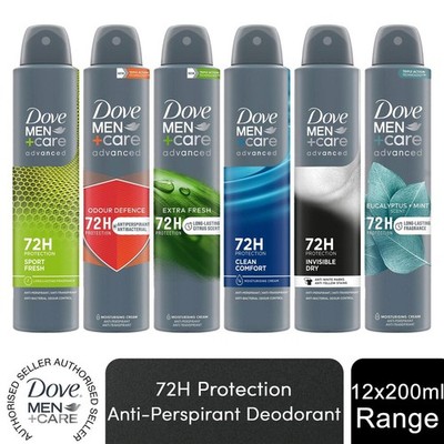 Dove Anti-Transpirant Men+Care Advanced 72H Protection Deodorant 200ml, 12er Pack
