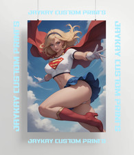 Sexy Supergirl Kara Danver DC Comic Justice League Anime Poster Print - No Frame