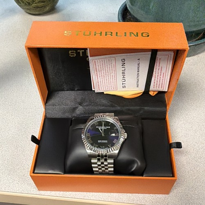 #ad #ad Stührling Original Men#x27;s Quartz Stainless Steel Watch 100m Date Box $225.00