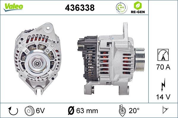 Valeo Generator FüR CitroüN Passend FüR Fiat Peugeot Suzuki-image
