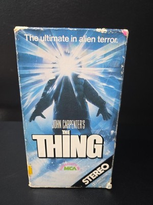 The Thing VHS 1st MCA 'RAINBOW' Release VG RARE John Carpenter GRAIL