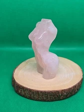 Rose Quartz Carved Female Body Divine Feminine Form Figure Statue