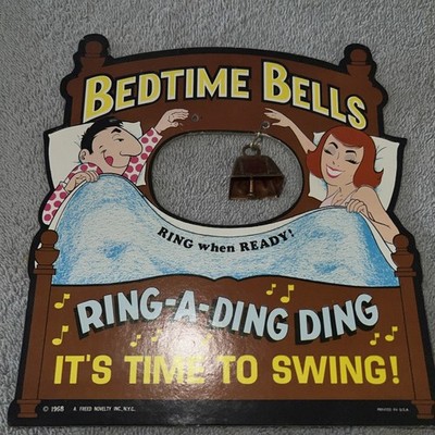 Vintage 1968 Bedtime Bells Ring A Ding Ding Store Display Advertising Rare