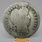 1913 Barber Silver Dime, 90% Silver - #C51619NQ