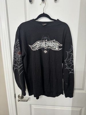 Vintage Harley Davidson Shirt Mens Large Spider Web Long Sleeve