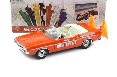 Greenlight 1:18 Dodge Challenger Cabriolet 1971 Indianapolis Pace Car 55th - Photo 1/4