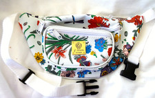 Fannypack Belt Purse G Cesare S.P.Q.R. Flowers three Zipper Compartments