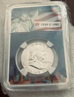 1954 S Franklin Half Dollar UNC PF Like, 90% Silver, Last Year “S” Mint Franklin
