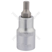 Image of Draper Expert Hexagonal Socket Bits, 1/2" Sq. Dr., 6mm