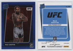 2022 Panini Donruss Optic UFC Rated Blue Prizm /99 Max Griffin #119 Rookie RC