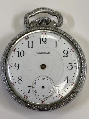 Antique Waltham 17 Jewels Pocket Watch, Pre-Owned, Doesn't Run (37-#48)
