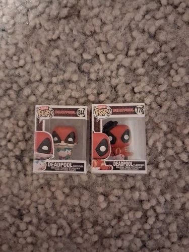 FUNKO DEADPOOL BITTY POP "SLEEPOVER" #1344 And "Flamenco" #778