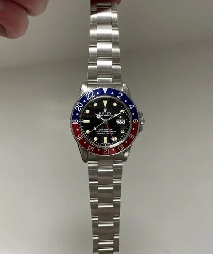 Vintage Beautiful Rolex Dial in Pepsi Oyster Watch Case