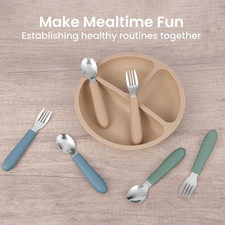 6 Pack Toddler Utensils, Toddler Forks and Spoons Set, Kids Silverware with S...