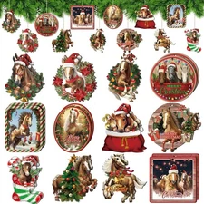 Syhood 36 Pcs Horse Ornaments - Funny for Christmas Tree,... 