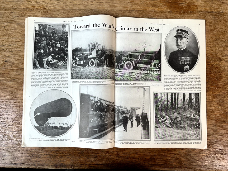 Awesome Collier's Magazine May 15, 1915 Antique World War I Advertising - Image 3 of 4