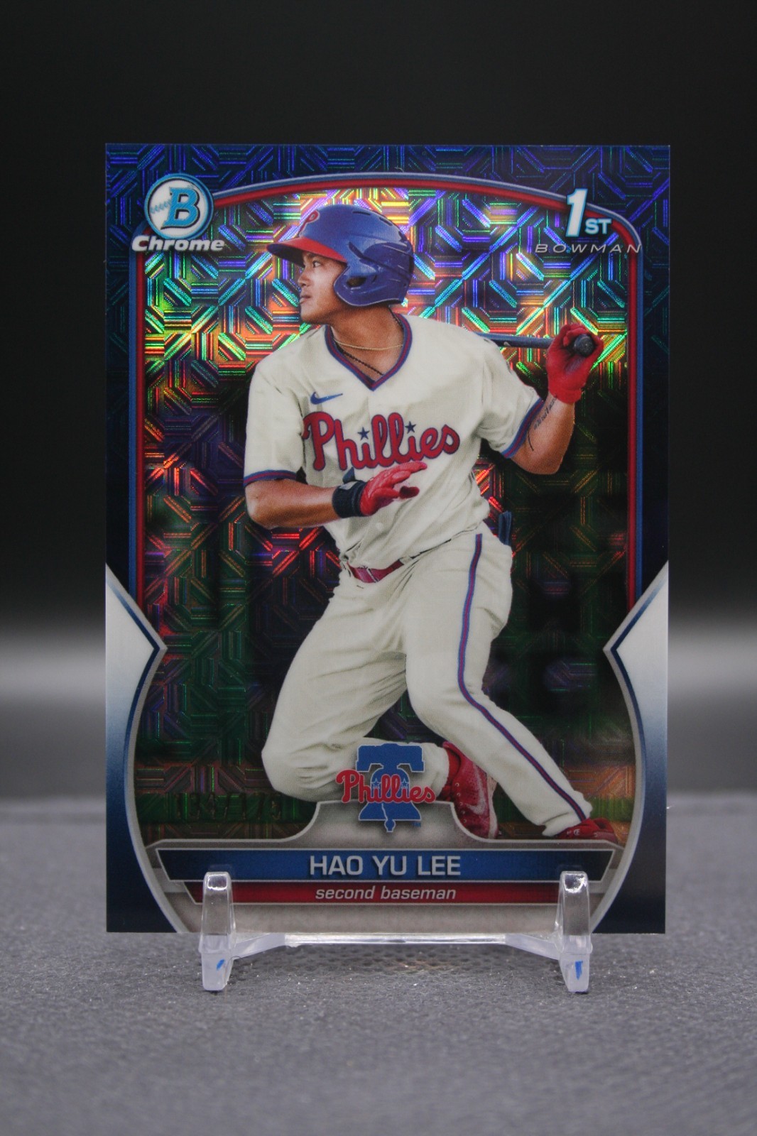 2023 Bowman Mega | Hao Yu Lee | 1st Bowman Navy Mojo Refractor /175 | Tigers
