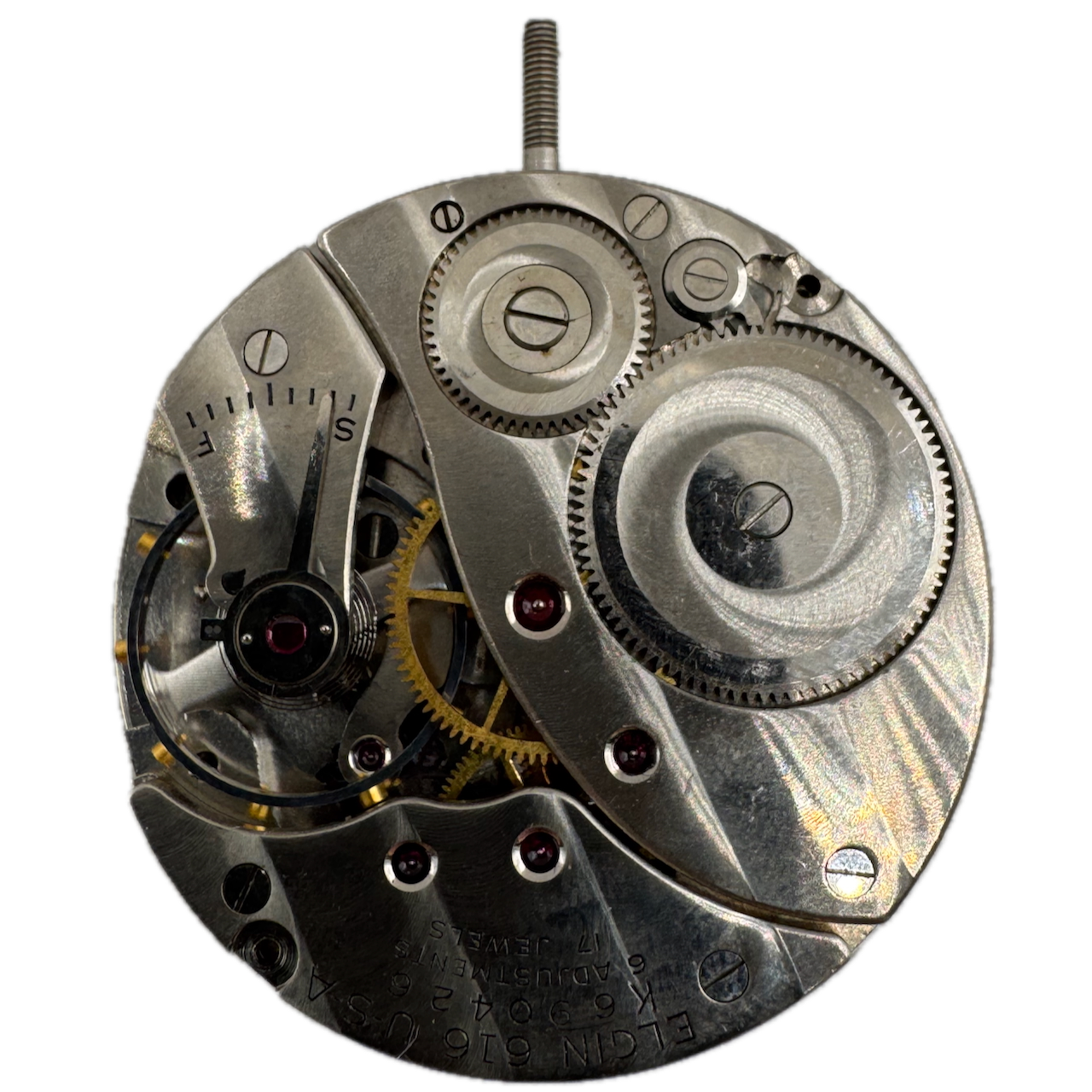 Vintage 16s Elgin Montgomery 17 Jewel Mechanical Pocket Watch Movement 616 USA