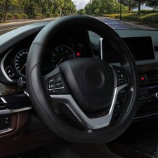 Steering Wheel Cover Leather 15 12 To 16 Inch Universal Large Soft Grip No-slip