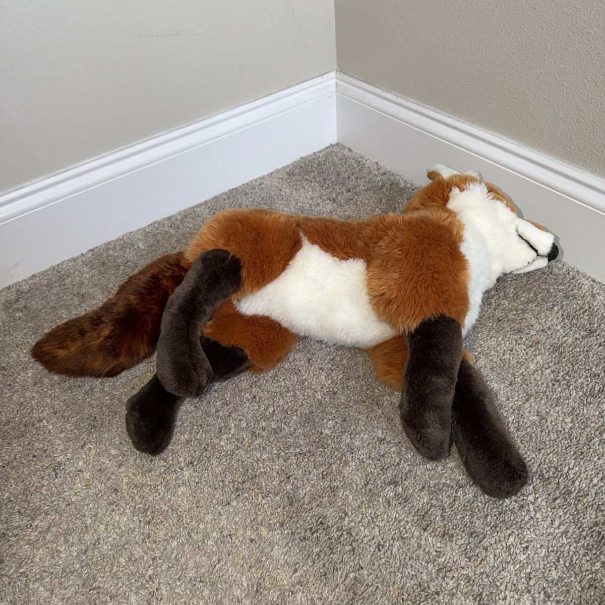 FAO Schwarz 27” Realistic Red Fox Plush Large Floppy Stuffed