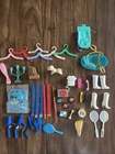 Vintage Barbie Accessories lot! Kleenex Box, Finishing Touches Belts, Records!
